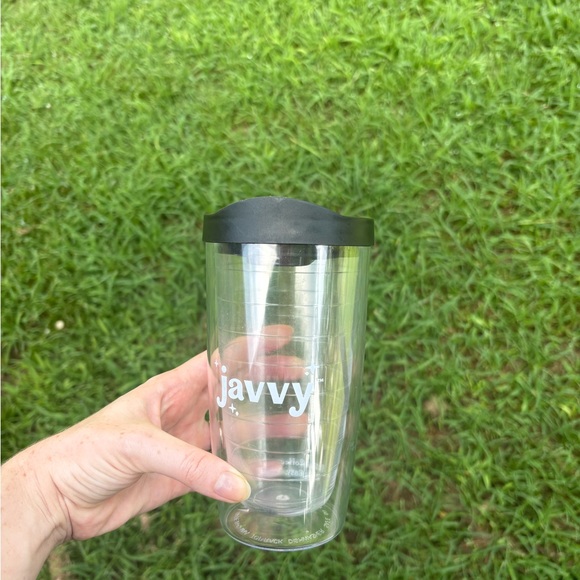 Javvy Clear Tumbler with Black Lid - Picture 5 of 5